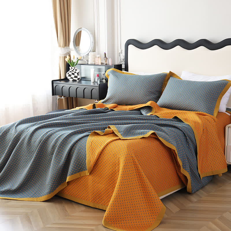 Cotton Gauze Quilt | Reversible Organic Cotton | Full, Queen, King Sizes
