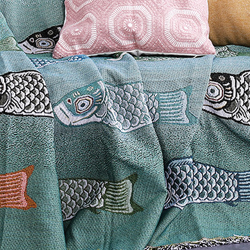 Koi Print Reversible Blanket | Soft Polyester | Multiple Sizes