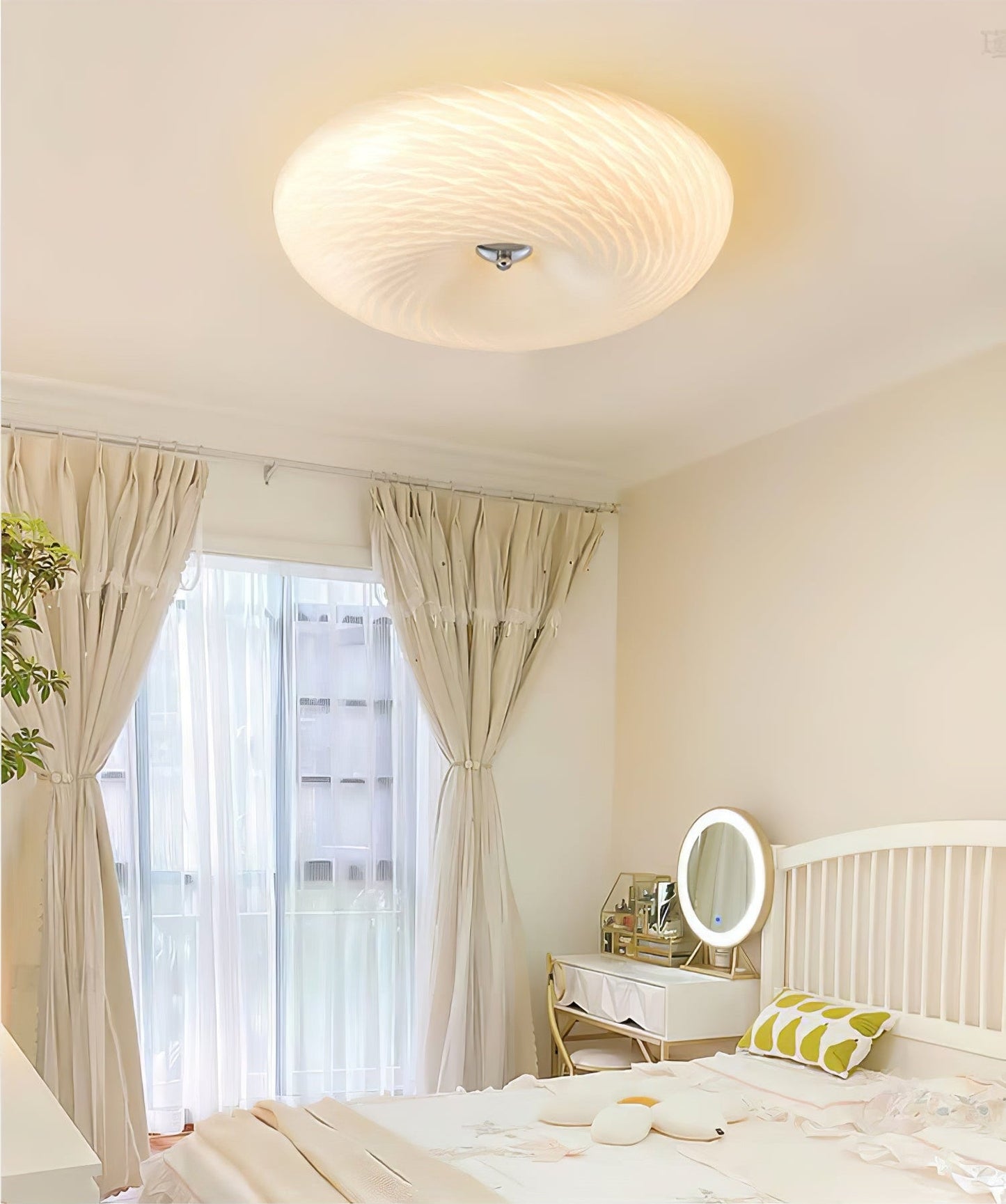 Whirlpool Ceiling Light | Glass Swirling Design | 45cm Diameter