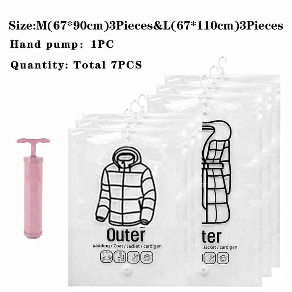 Vacuum Storage Bags for Clothes | Durable & Moisture-Proof | Medium & Large Sizes