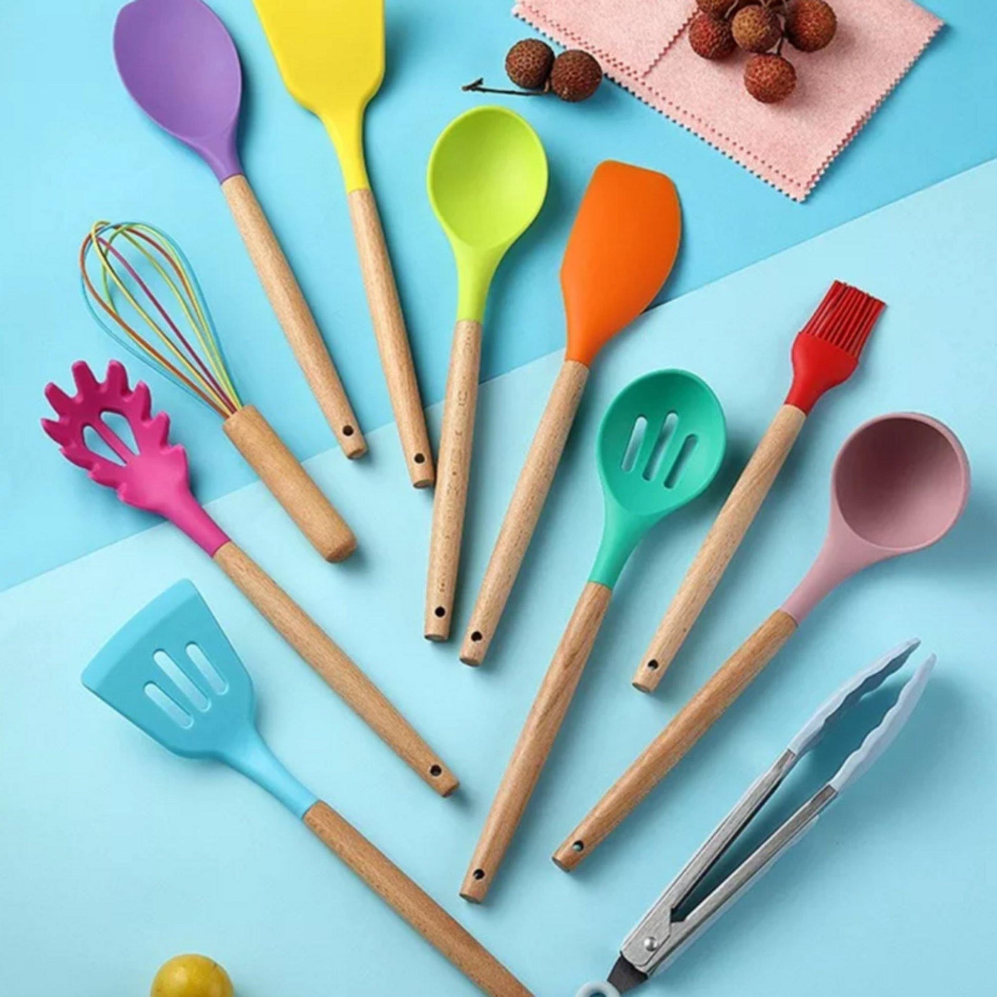 Silicone Kitchen Utensils Set | Silicone | 12-Piece Multi-Color