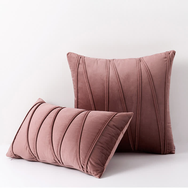 Stripe Pattern Decorative Pillowcase | Premium Soft Velvet | Available in Multiple Sizes