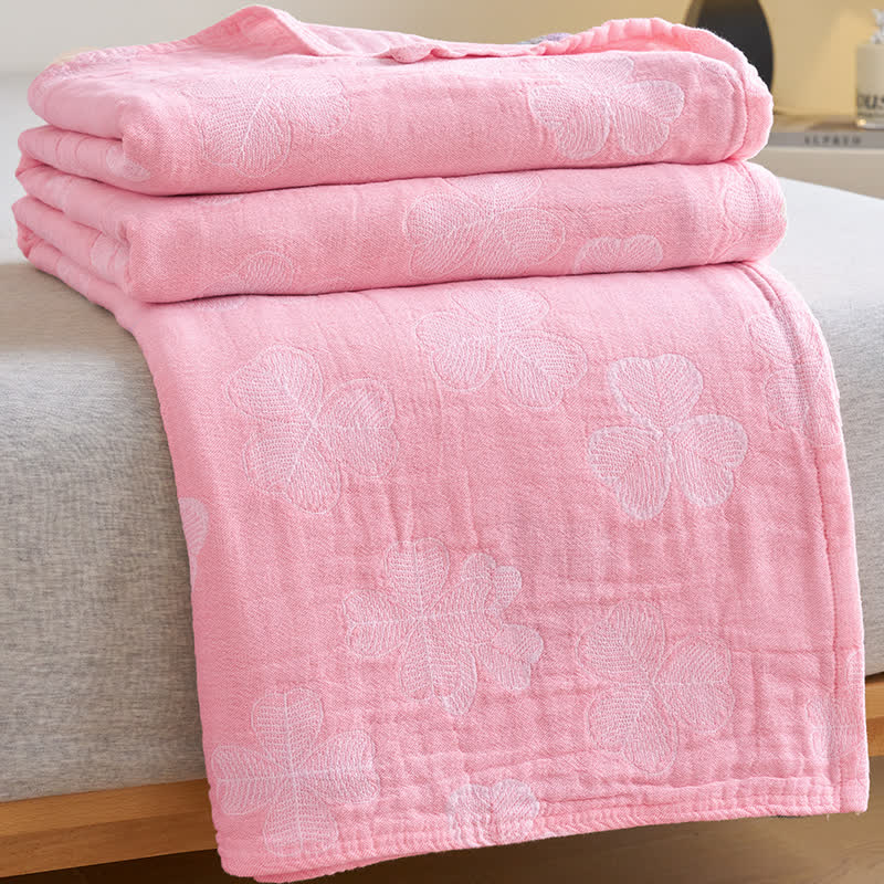 Four Leaf Clover Summer Quilt | 100% Organic Cotton | Full/Queen Size