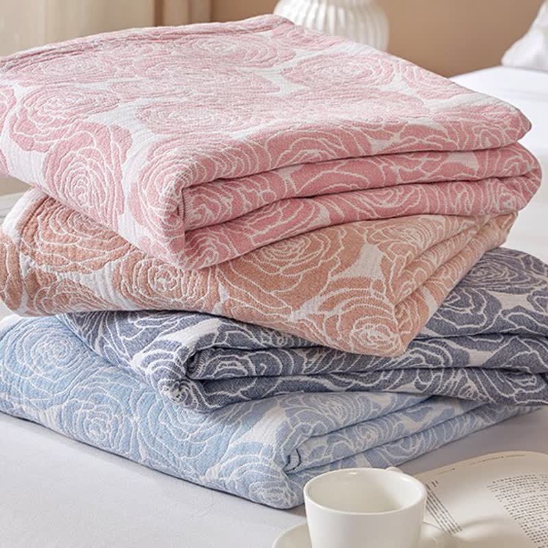 Cotton Quilt | 100% Organic Cotton | Full/Queen Size | Rose Print