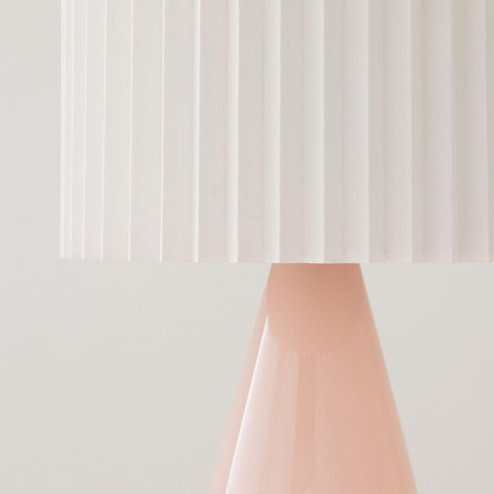 Delilah Table Lamp | Glass, Fabric | White