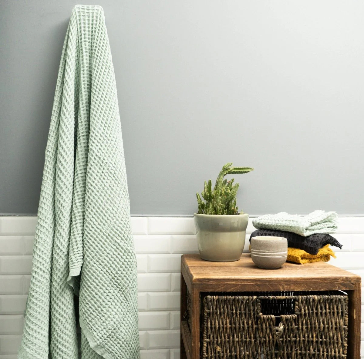 Duru Waffle Towel | Organic Turkish Cotton | Mint