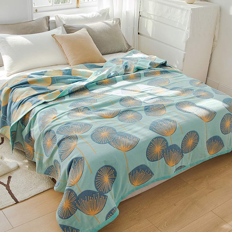 Dandelion Print Quilt | 100% Organic Cotton | King Size