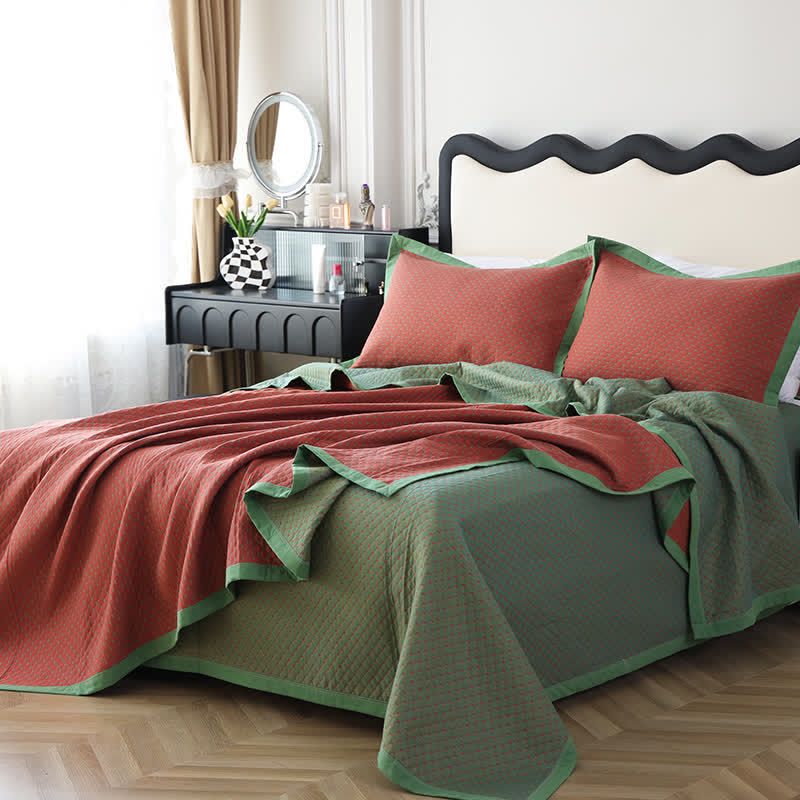 Cotton Gauze Quilt | Reversible Organic Cotton | Full, Queen, King Sizes