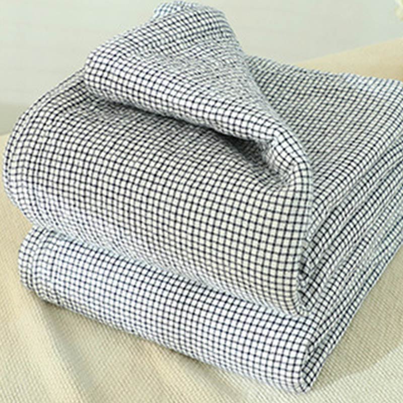 Plaid Sofa Blanket | Soft Cotton Gauze | Single Piece