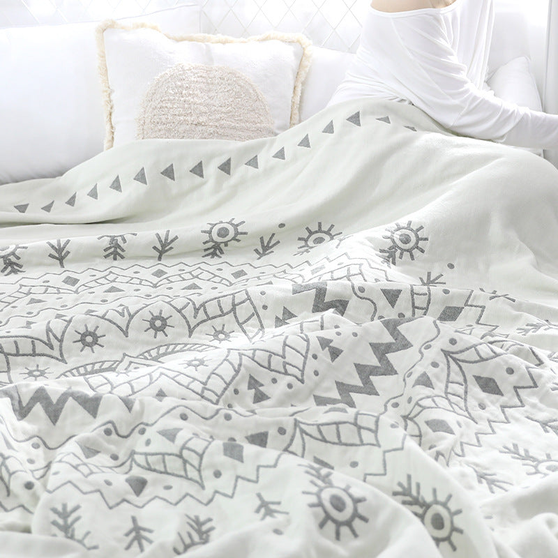 Cotton Reversible Quilt | Chic Mandala Design | Full/Queen Size