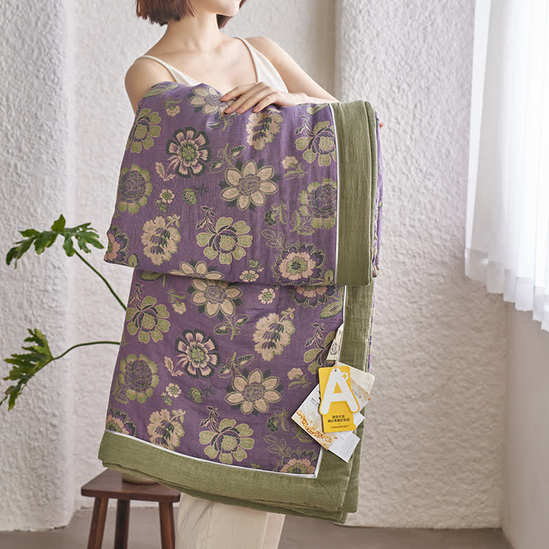 Floral Quilt Set | 100% Organic Cotton | Queen Size