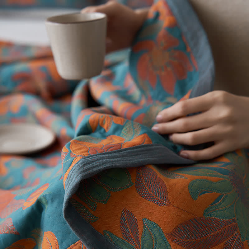 Floral Quilt | 100% Organic Cotton | Full, Queen, King Sizes