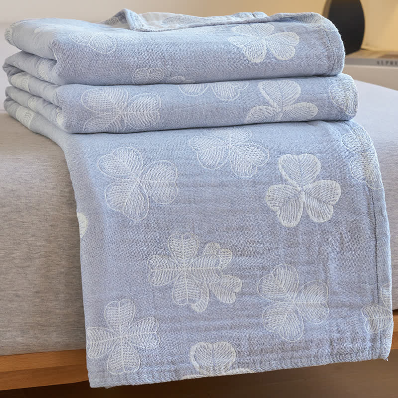 Four Leaf Clover Summer Quilt | 100% Organic Cotton | Full/Queen Size