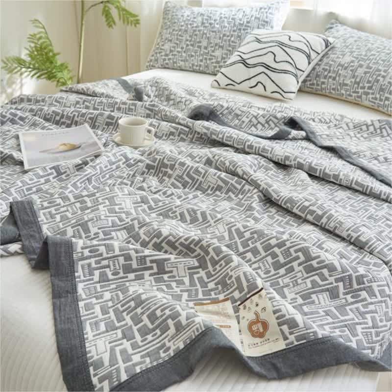 Modern Cotton Gauze Quilt Set | Hypoallergenic & Eco-Friendly | Full/Queen Size Options