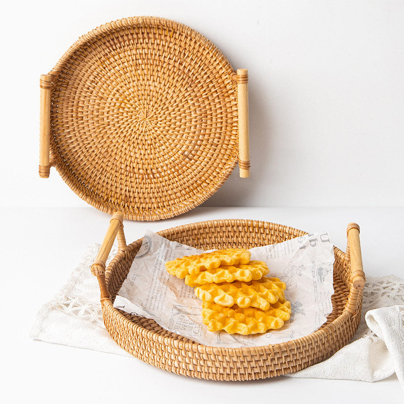Rattan Tray Set | Eco-Friendly Hand Woven | 3 Sizes (S, M, L)
