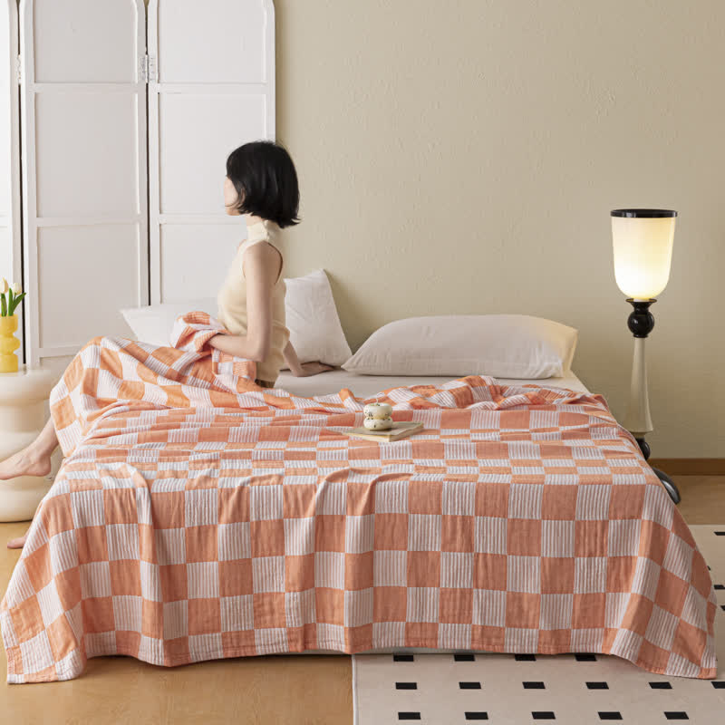Checkerboard Quilt | 100% Organic Cotton | Full & Queen Sizes