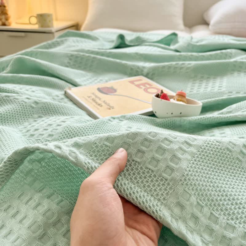 Pure Cotton Waffle Quilt | 100% Organic Cotton | Full/Queen Size