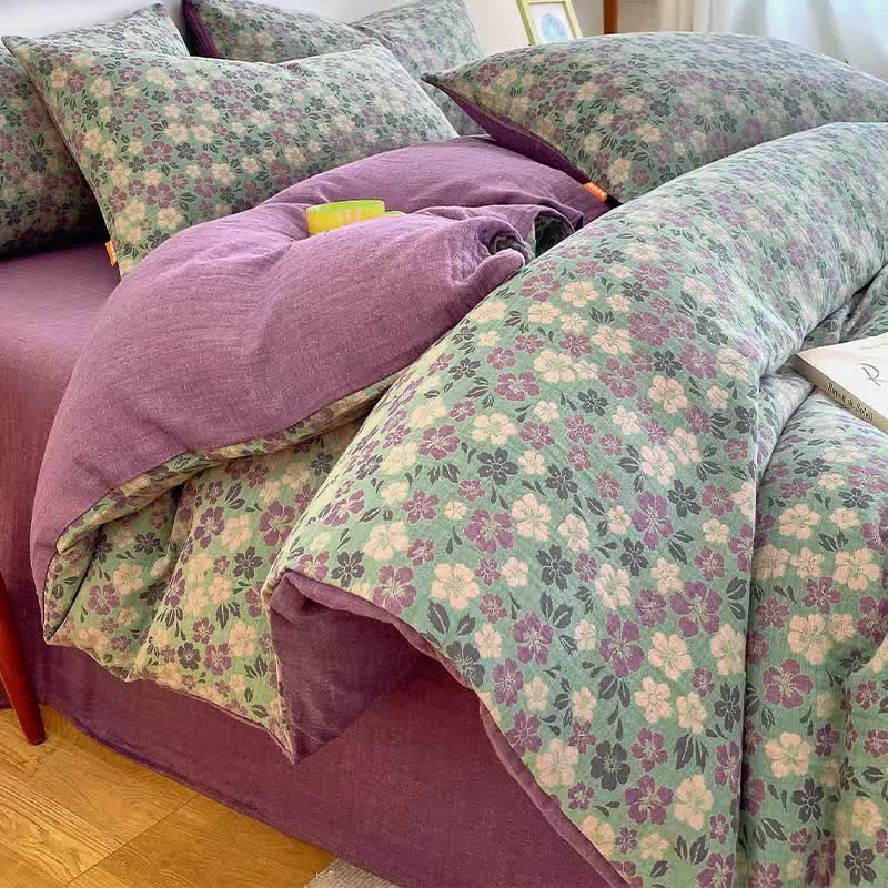 Floral Bedding Set | 100% Organic Cotton | Queen Size