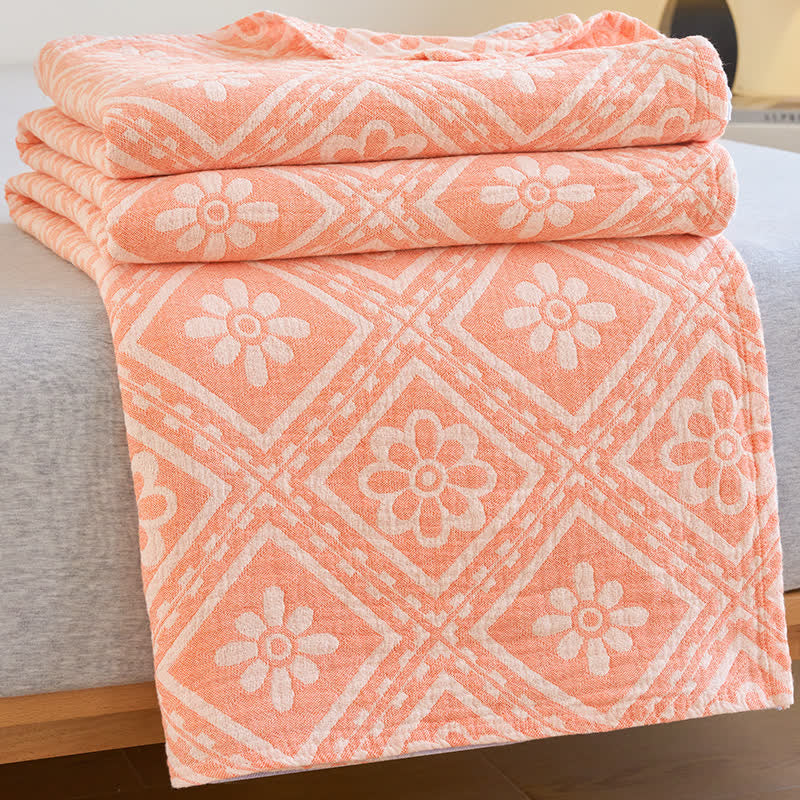 Cotton Gauze Jacquard Quilt | 100% Organic Cotton | Full/Queen Size