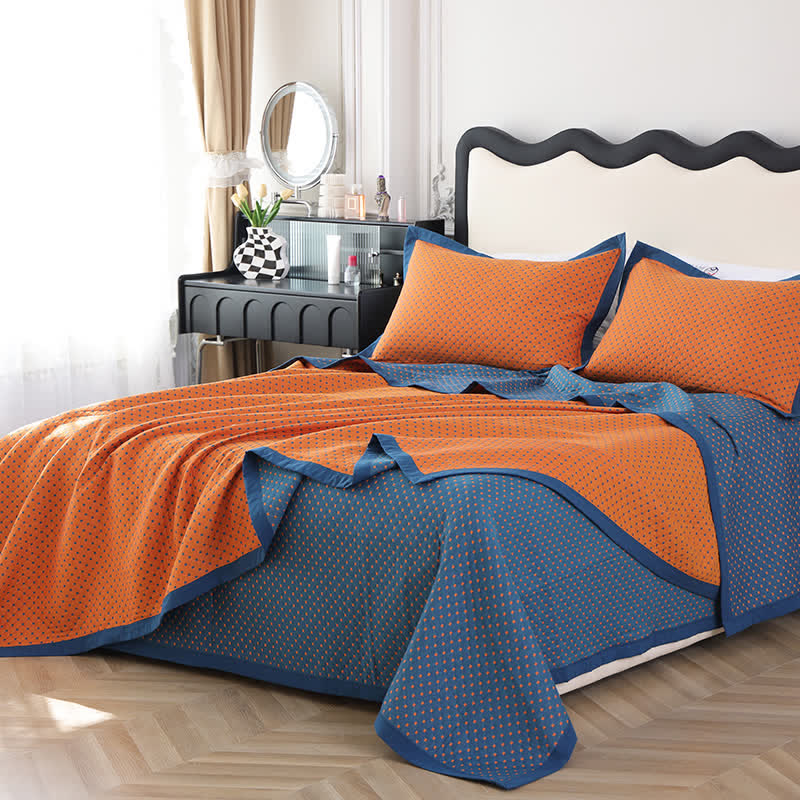Cotton Gauze Quilt | Reversible Organic Cotton | Full, Queen, King Sizes