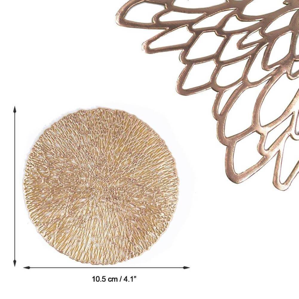 Gold Round Coasters | Heat Resistant Vinyl | Set of 4