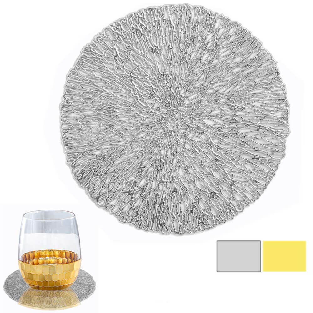 Gold Round Coasters | Heat Resistant Vinyl | Set of 4