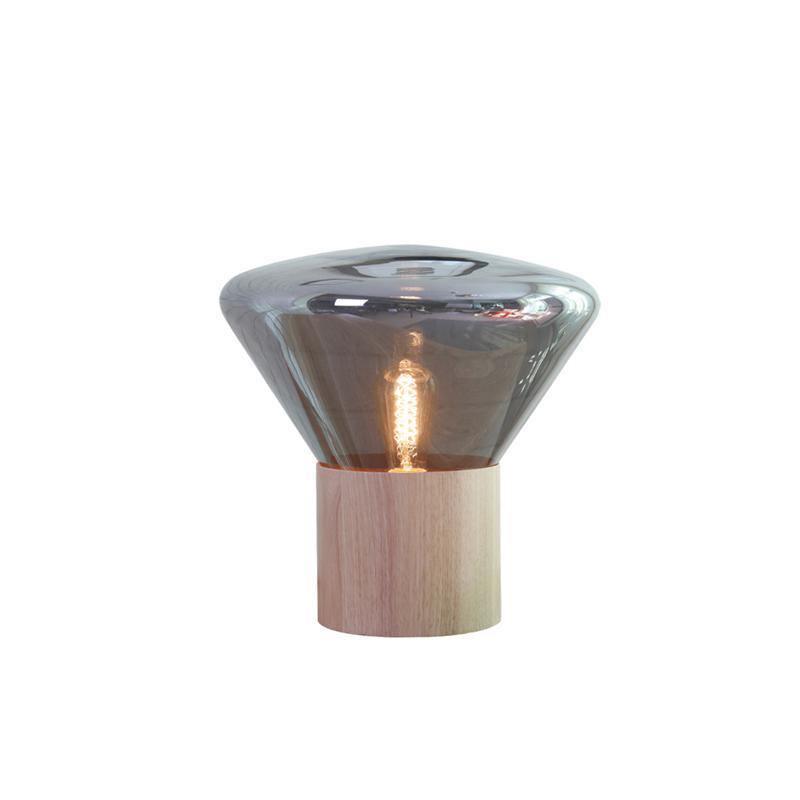 Bois Table Lamp | Wooden & Glass | Clear, Smoke Gray, Amber