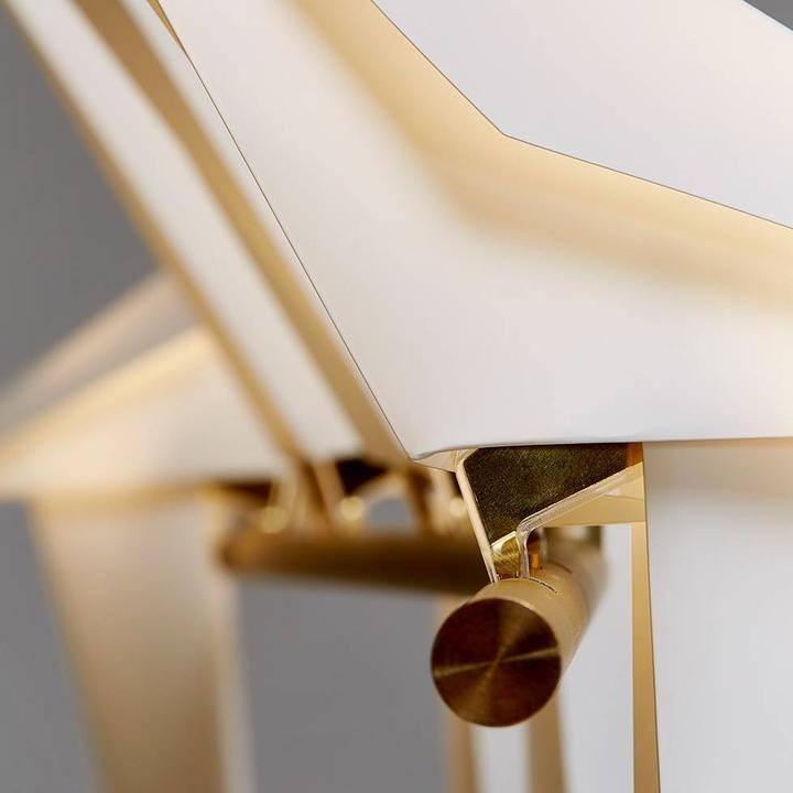 Paper Crane Bird Table Lamp | Integrated LED | Gold & White