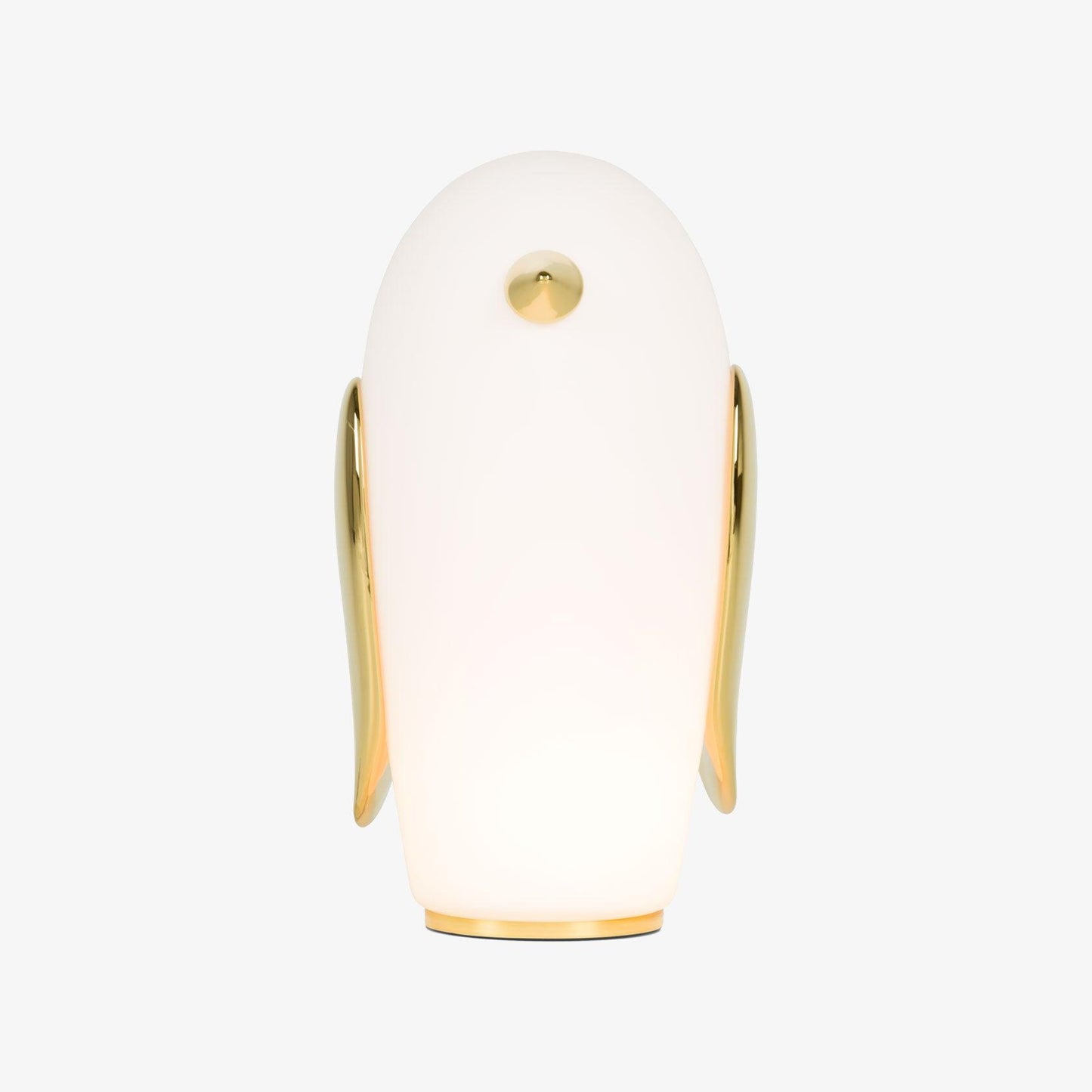 Animal Table Lamp | Frosted Glass & Gold Accents | Owl, Rabbit & Penguin Characters