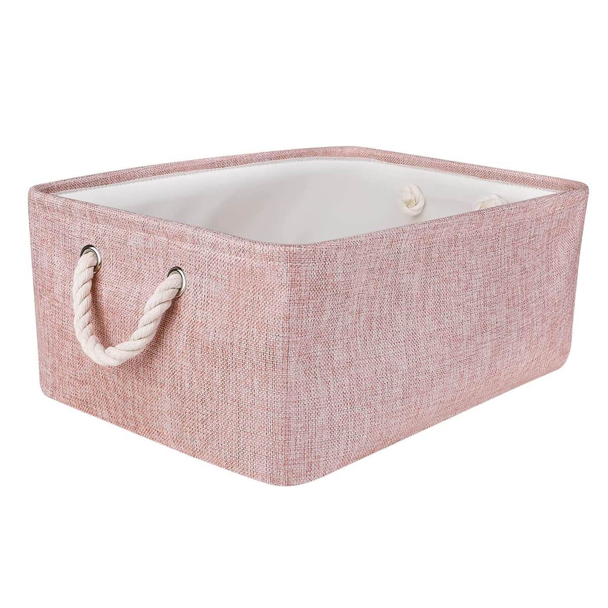 Foldable Storage Box | Pink Canvas & EVA | Small, Medium, Large