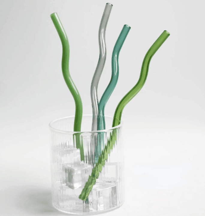 Glass Drinking Straws | Borosilicate Glass | Set of 4