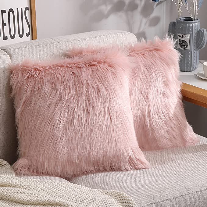 Sheep Fur Pillow Covers | Extra Fluffy & Shaggy | Set of 2