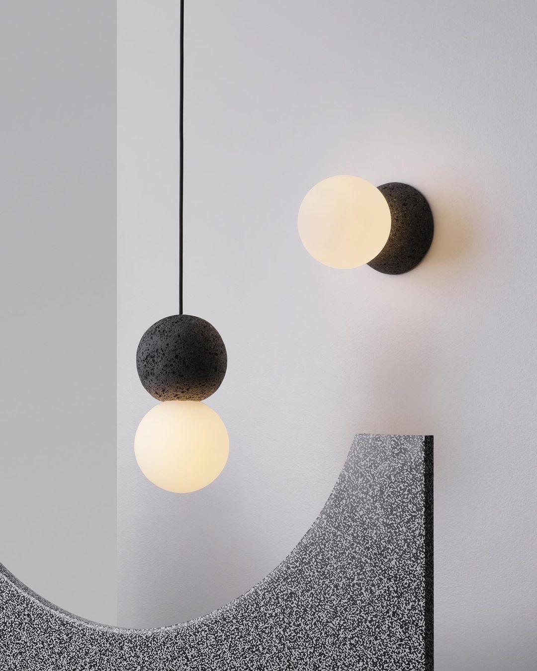 Origo Wall Lamp | Concrete & Opal Glass | Set of 2