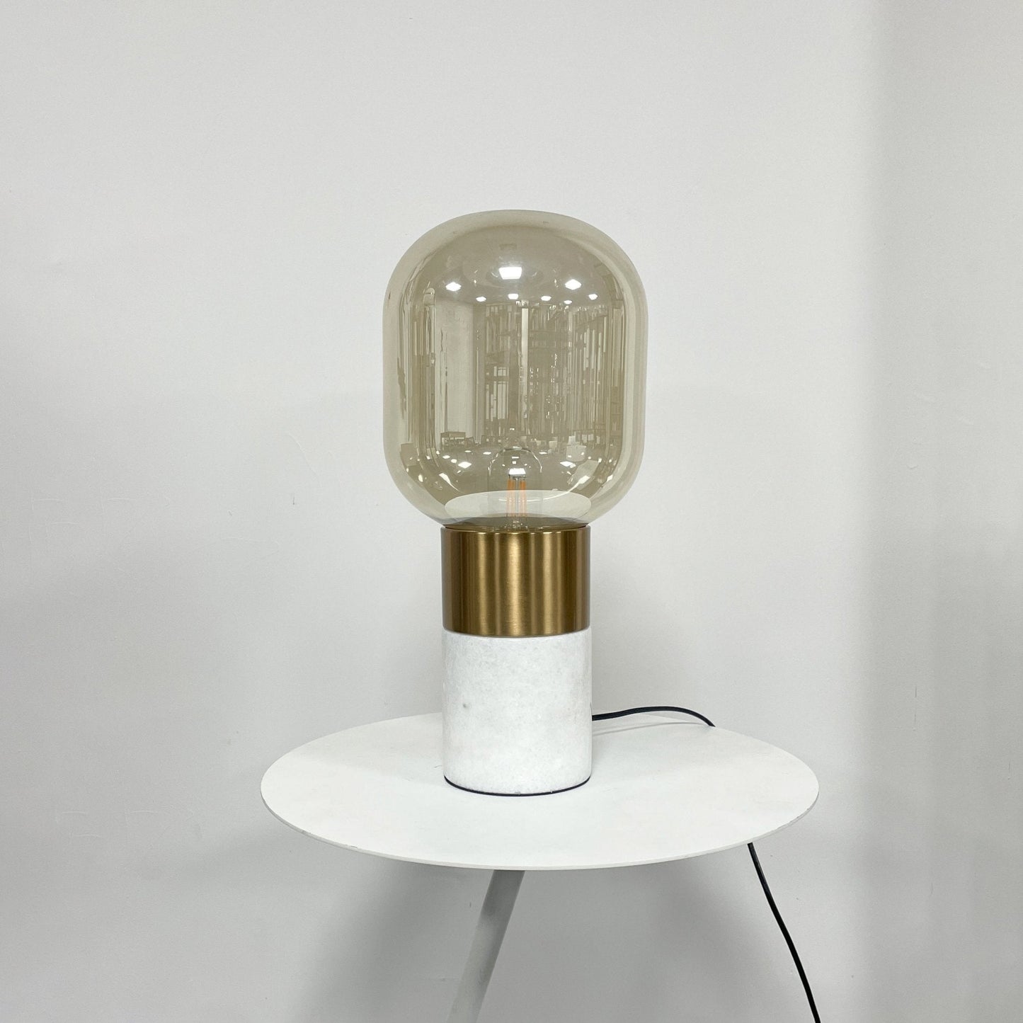 Storm Table Lamp | Glass & Marble | 23cm Diameter