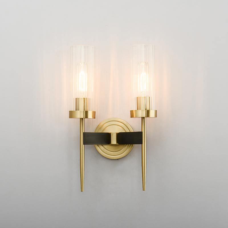 Alouette Wall Light | Copper & Glass | Brass Finish