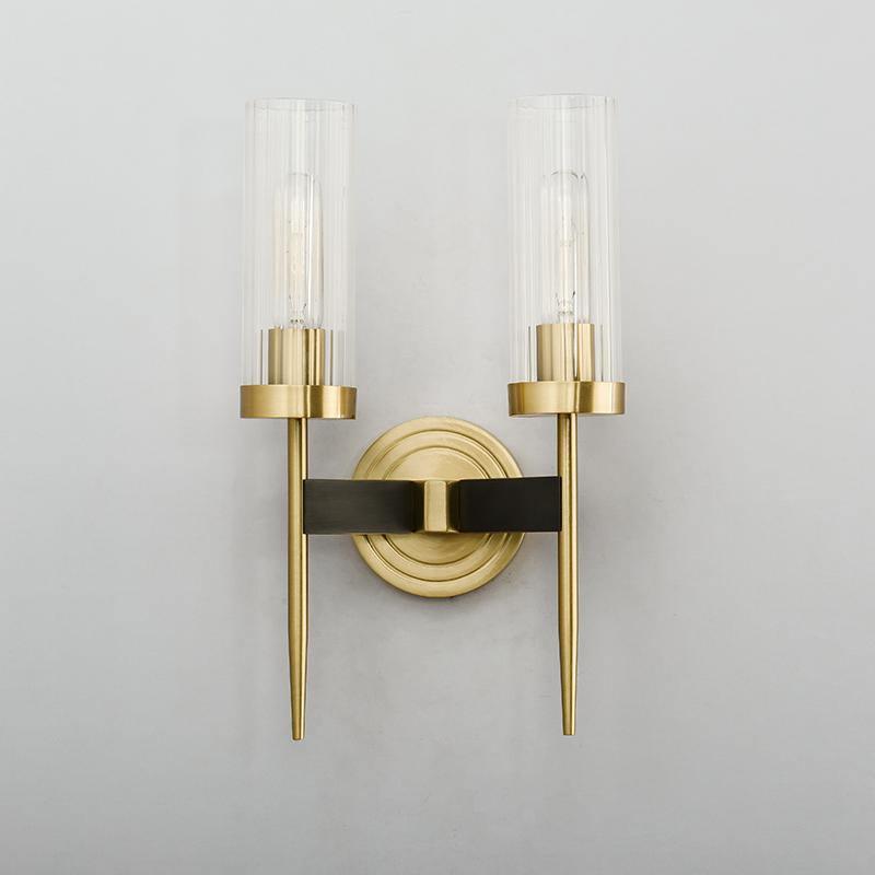 Alouette Wall Light | Copper & Glass | Brass Finish