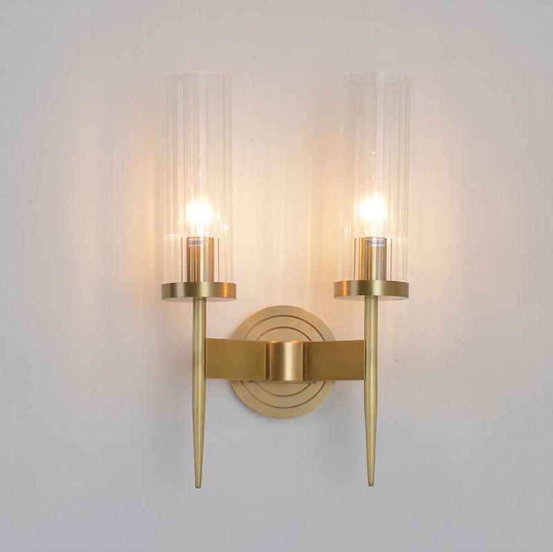 Alouette Wall Light | Copper & Glass | Brass Finish
