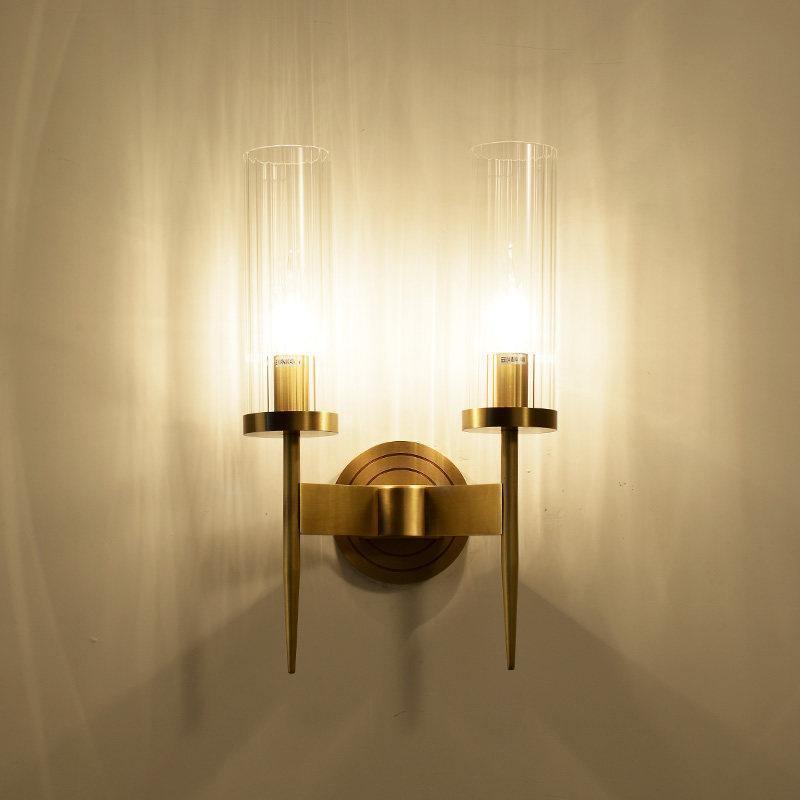 Alouette Wall Light | Copper & Glass | Brass Finish