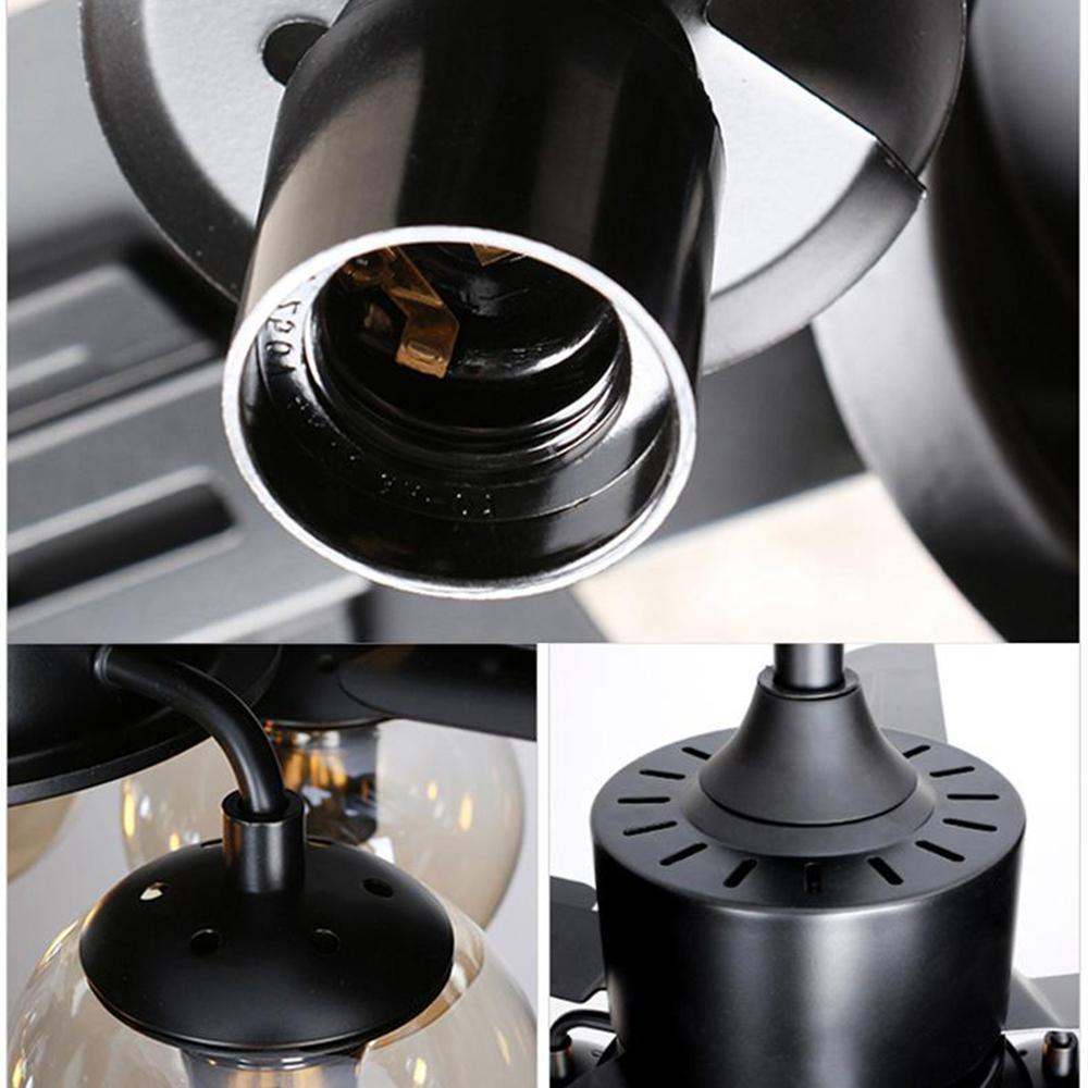 Ceiling Fan Light | Black Metal | 42/48/52 inch