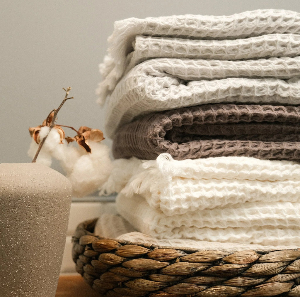 Duru Waffle Towel | Organic Turkish Cotton | Pearl Grey