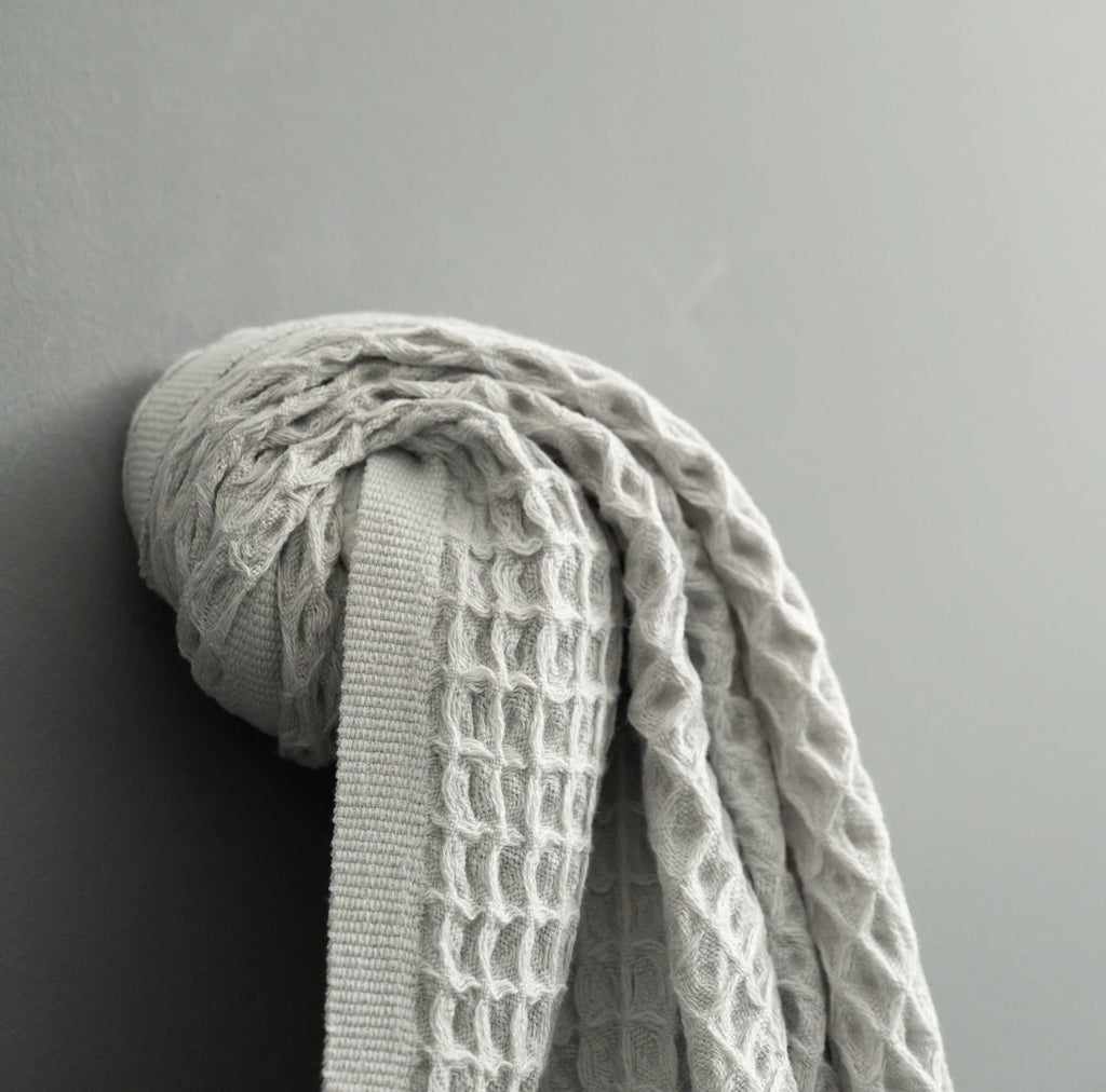 Duru Waffle Towel | Organic Turkish Cotton | Pearl Grey
