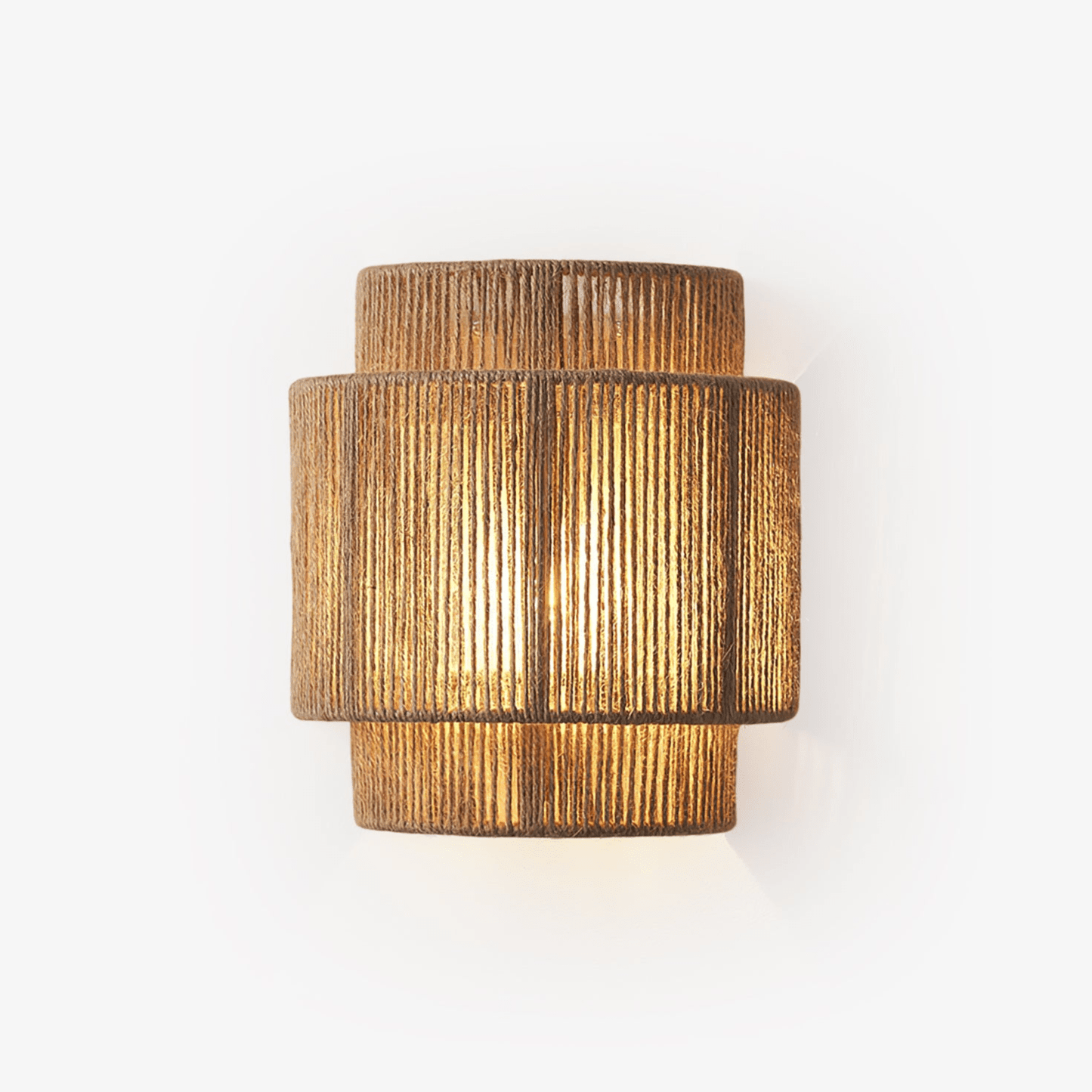 Rustic Weave Wall Lamp | Handwoven Hemp Rope | Natural Color