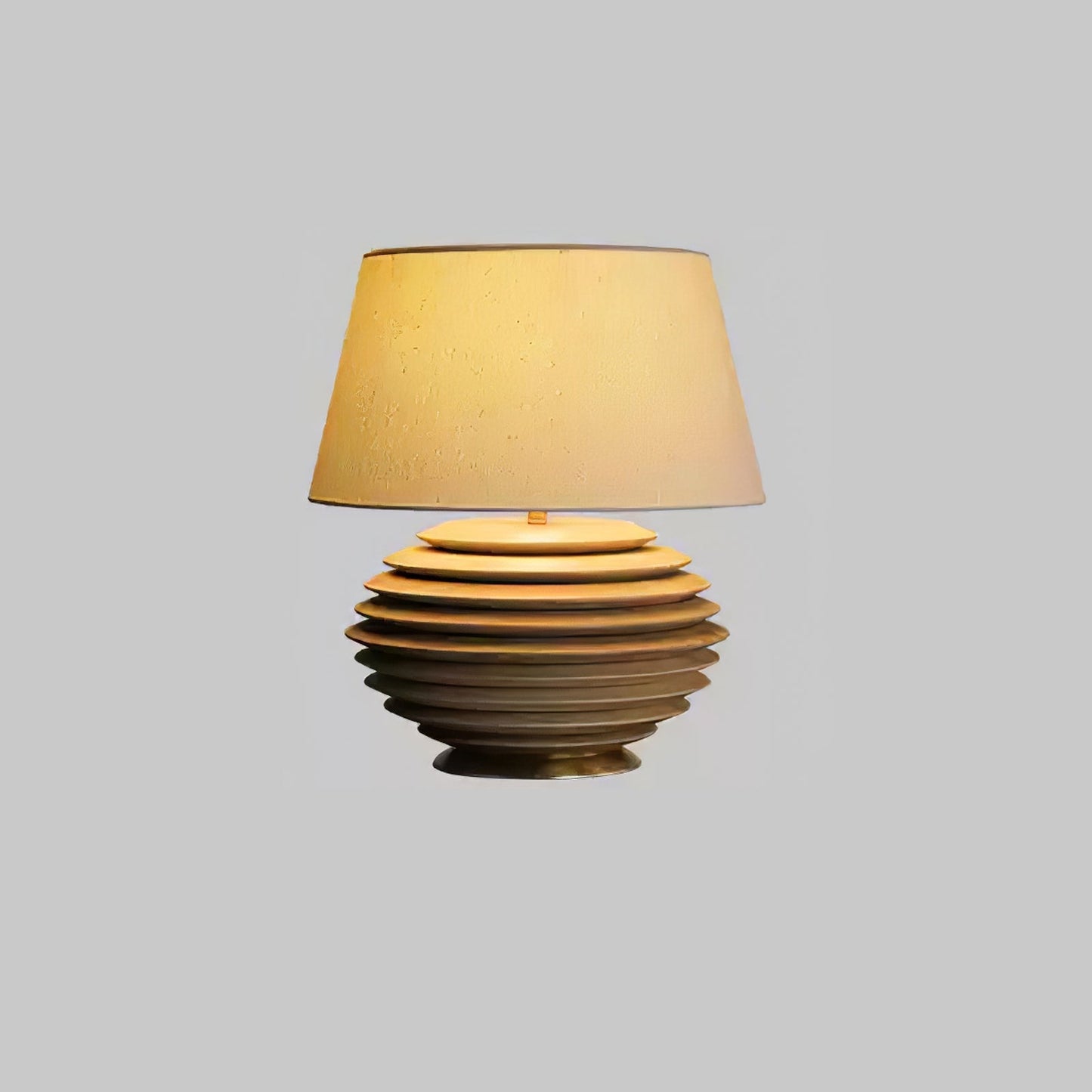 Cadence Table Lamp | Metal, Fabric, Wood | Grey Shade