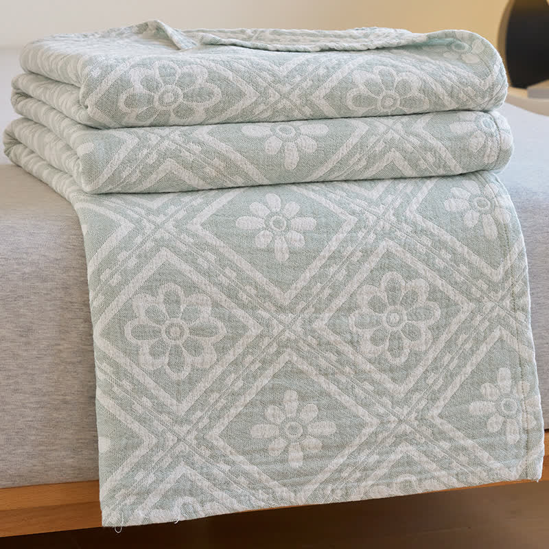 Cotton Gauze Jacquard Quilt | 100% Organic Cotton | Full/Queen Size