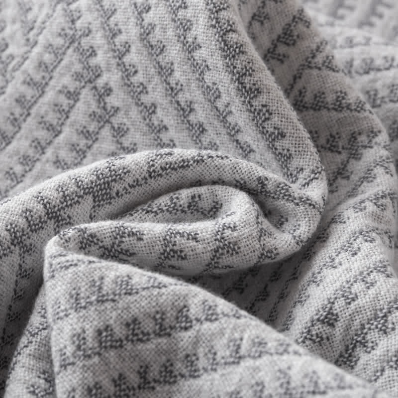 Neutral Diamond Print Quilt | 100% Organic Cotton | Full/Queen Size