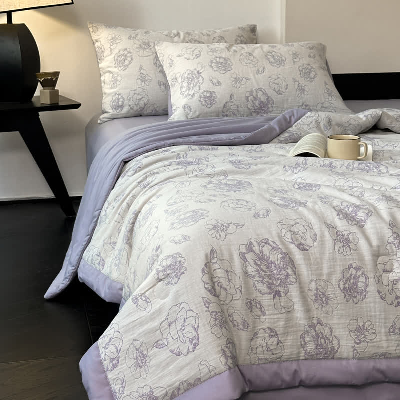 Cotton Gauze Bedding Set | 100% Organic Cotton | 4-Piece Full/Queen