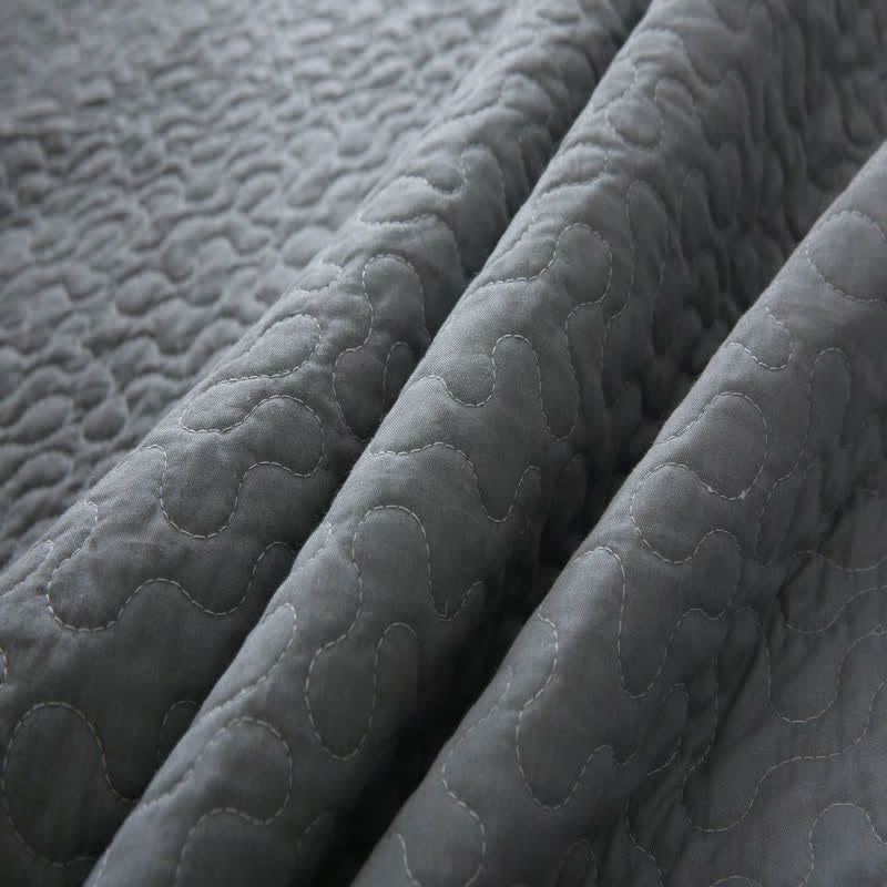 Pure Cotton Soft Quilt | Eco-Friendly Gray | Available in Full, Queen, King Sizes