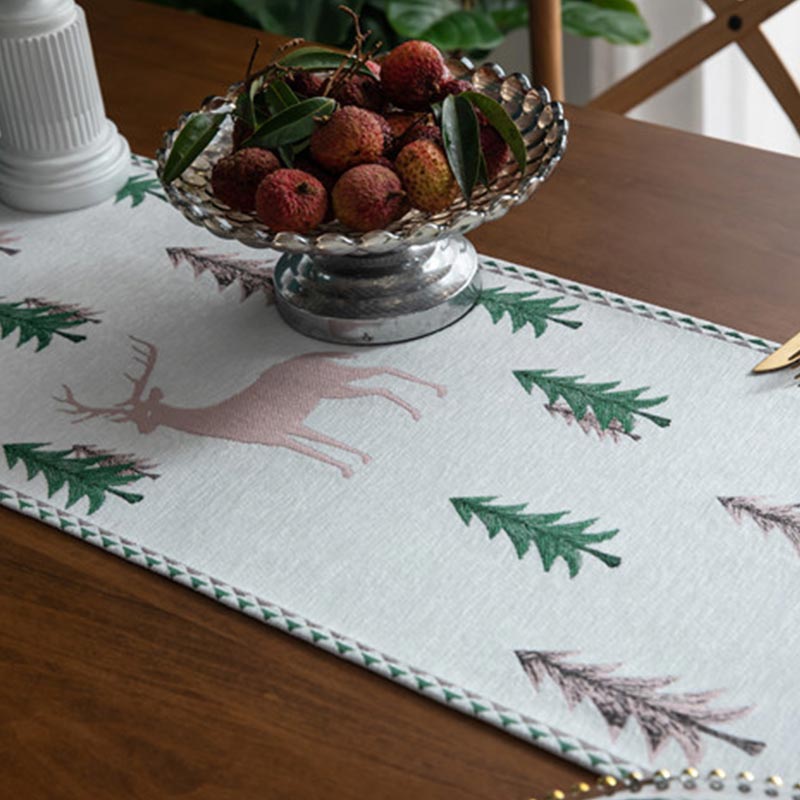Christmas Tree Table Runner | Polyester | Light Background