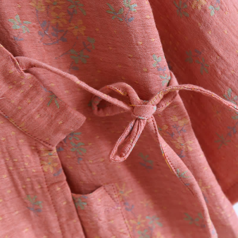 Cotton Bathrobe | Floral Design | Lightweight & Breathable