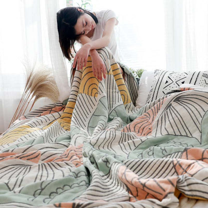 Cotton Quilt | Shell Print | Reversible Design | Full/Queen Size